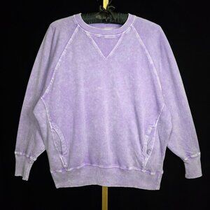 Zenana Pigment Dyed French Terry Pullover with Pockets L